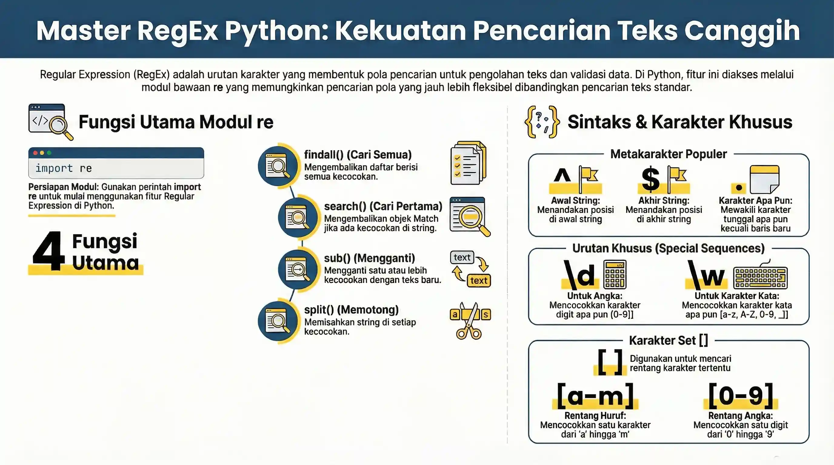 Belajar Regex Pencarian Teks Python
