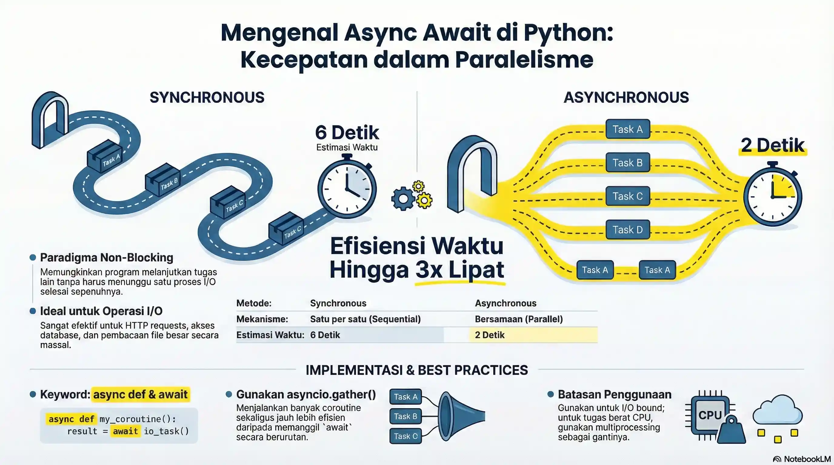 Tutorial Async Await Python - Asynchronous Programming asyncio